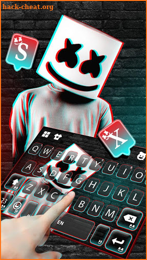 Glitch Cool DJ Keyboard Theme screenshot