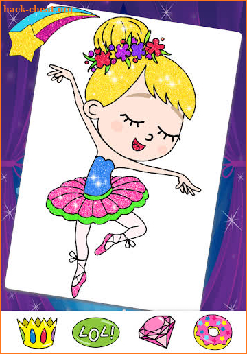 Glitter Ballerina Coloring Book screenshot