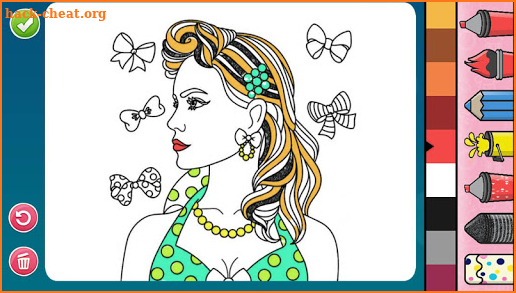 Glitter Beauty and Fashion Coloring Pages Girls screenshot