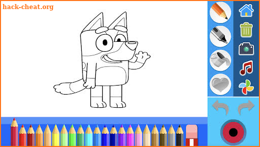 Glitter bluey Coloring Pages! screenshot