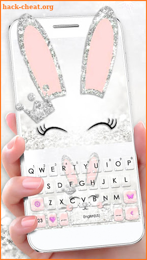 Glitter Bunny Keyboard Theme screenshot