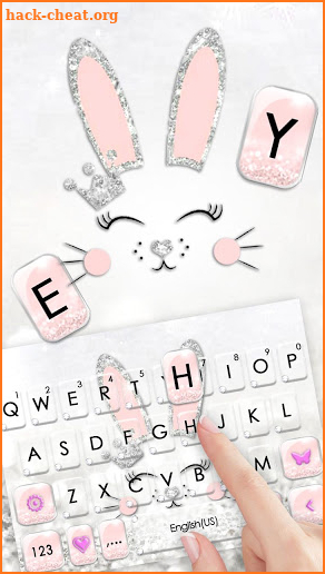 Glitter Bunny Keyboard Theme screenshot