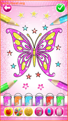 Glitter Butterfly Coloring - Learn Colors for kids screenshot