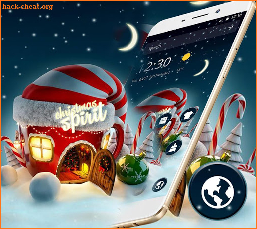 Glitter Christmas Gift House Theme screenshot