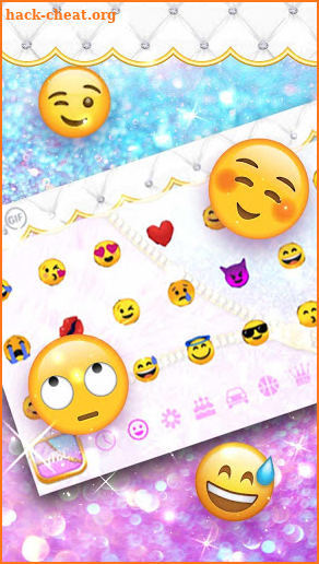 Glitter Colorful Zipper Keyboard Theme screenshot