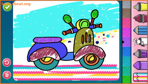 Glitter Coloring Book For Kids - Vehicles screenshot
