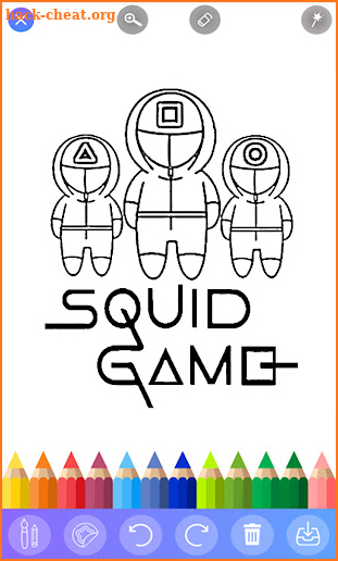 glitter coloring squid game screenshot