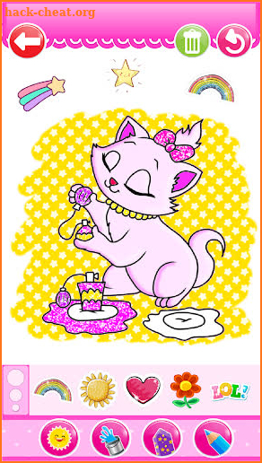 Glitter Cute Kitty Cats Coloring Game For Kids screenshot