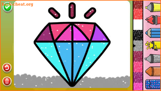 Glitter Diamond Coloring Book - Drawing Pages screenshot