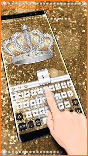 Glitter Diamond Crown Keyboard screenshot