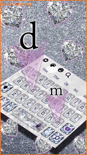 Glitter Diamonds Keyboard screenshot