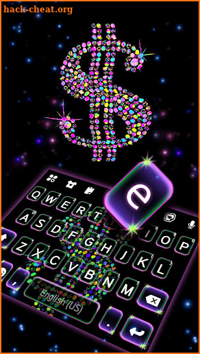 Glitter Dollar Live Keyboard Background screenshot