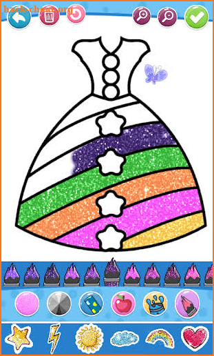 Glitter dress coloring and drawing book for Kids screenshot