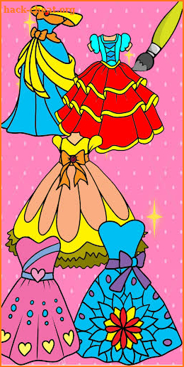 Glitter dress coloring book for Girls screenshot