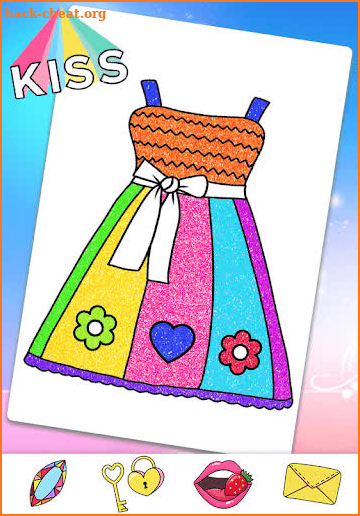 Glitter Dress Coloring Game screenshot