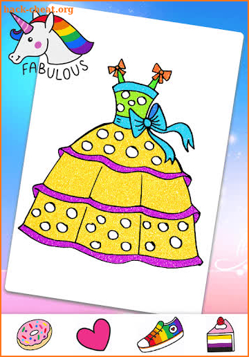 Glitter Dress Coloring Game screenshot