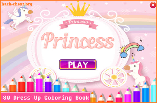 Glitter Dress up for Little Princess Coloring Book screenshot