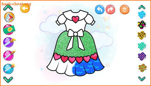 Glitter Dresses Coloring Book and Drawing pages screenshot
