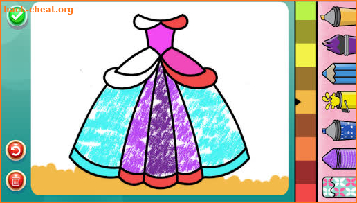 Glitter Dresses Coloring Book - Drawing pages screenshot