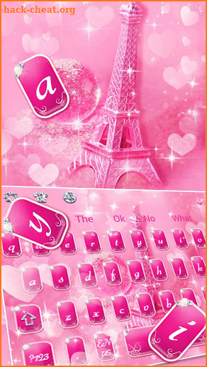 Glitter Eiffel tower Keyboard Theme screenshot