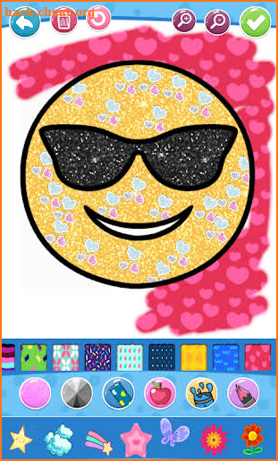 Glitter Emoji Coloring And Drawing screenshot