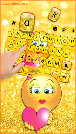 Glitter Emoji Love Keyboard Theme screenshot