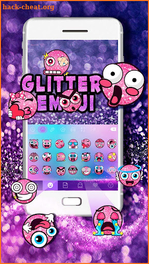 Glitter Emoji Stickers for Chatting (Add Stickers) screenshot