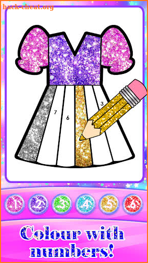 Glitter Fashion Artwork Girls Beauty Coloring Book screenshot