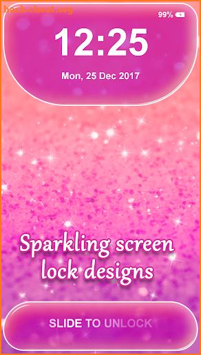 Glitter Fingerprint Lock Screen Simulator screenshot
