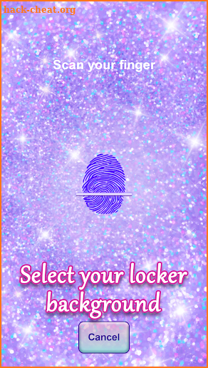Glitter Fingerprint Lock Screen Simulator screenshot