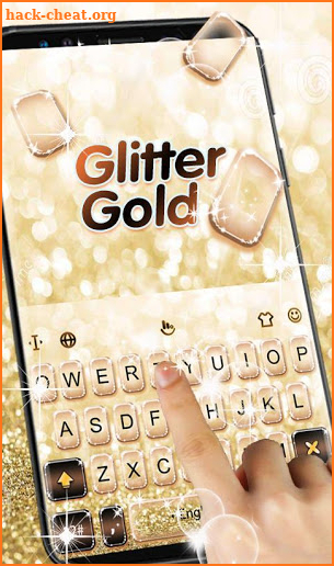 Glitter Gold Keyboard Theme screenshot