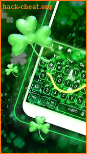 Glitter Green Clover Keyboard screenshot