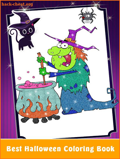 Glitter Halloween Coloring Book 🍬 screenshot