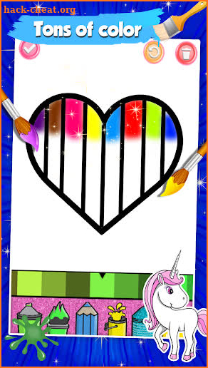 Glitter Heart Love Coloring Book for Girls screenshot