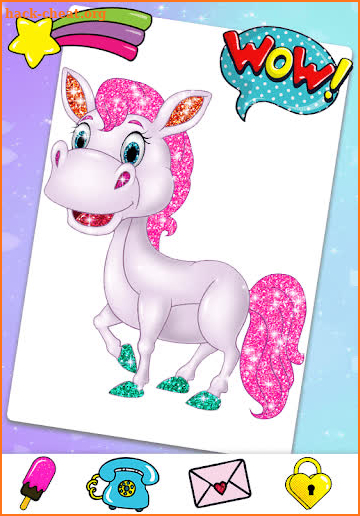 Glitter Horse & Pony Coloring Book screenshot