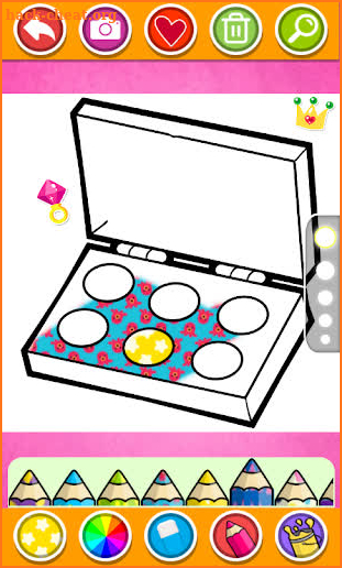 Glitter Lips with Makeup Brush Set coloring Game screenshot