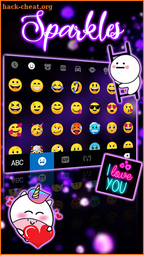 Glitter Live Sparkle Keyboard Background screenshot
