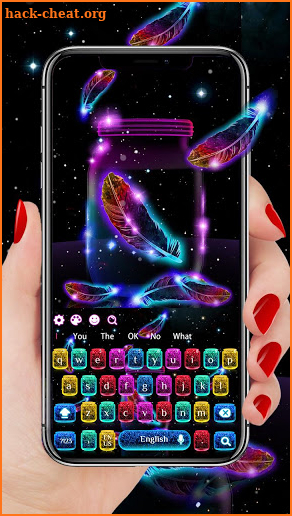 Glitter Lucky bottle keyboard screenshot