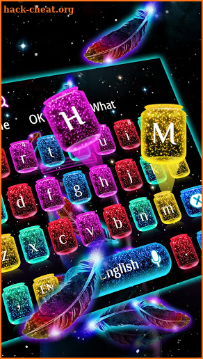 Glitter Lucky bottle keyboard screenshot