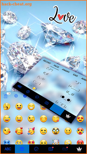 Glitter Lux Diamond Keyboard Background screenshot