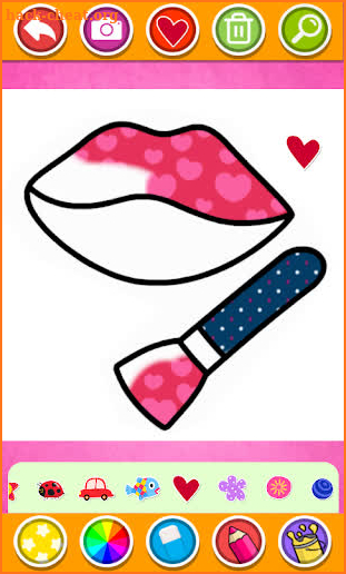 Glitter Makeup Tool Drawing And Coloring for girls screenshot
