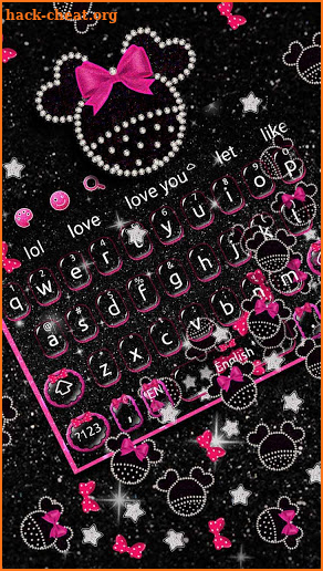 Glitter Minny Gravity keyboard screenshot
