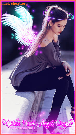👼Glitter Neon Angel Wings Photo Effects Editor👼 screenshot