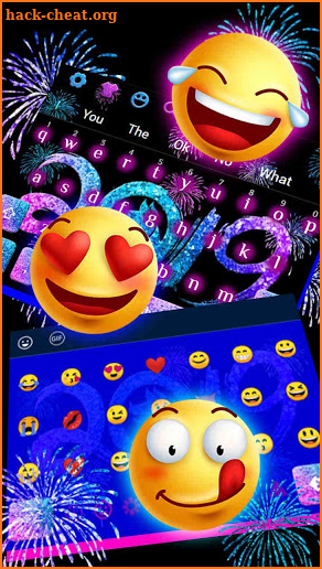 Glitter New Years Happy Keyboard screenshot