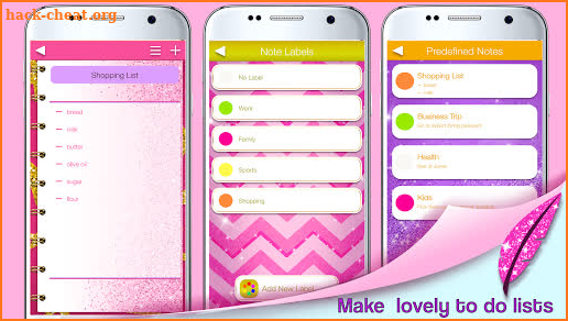 Glitter Notepad Notes screenshot