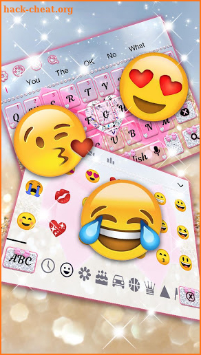 Glitter pink bow Keyboard screenshot