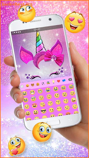 Glitter Pink Unicorn Theme screenshot