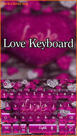 Glitter Romantic Love Dream Keyboard Theme screenshot