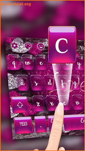 Glitter Romantic Love Dream Keyboard Theme screenshot