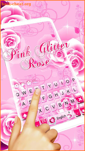 Glitter Rose Keyboard Theme screenshot